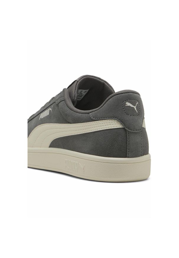 Puma - Sneakersy Smash 3.0 PUMA Cool Dark Gray Warm White. Kolor: biały, wielokolorowy, szary. Materiał: zamsz, materiał. Sport: tenis