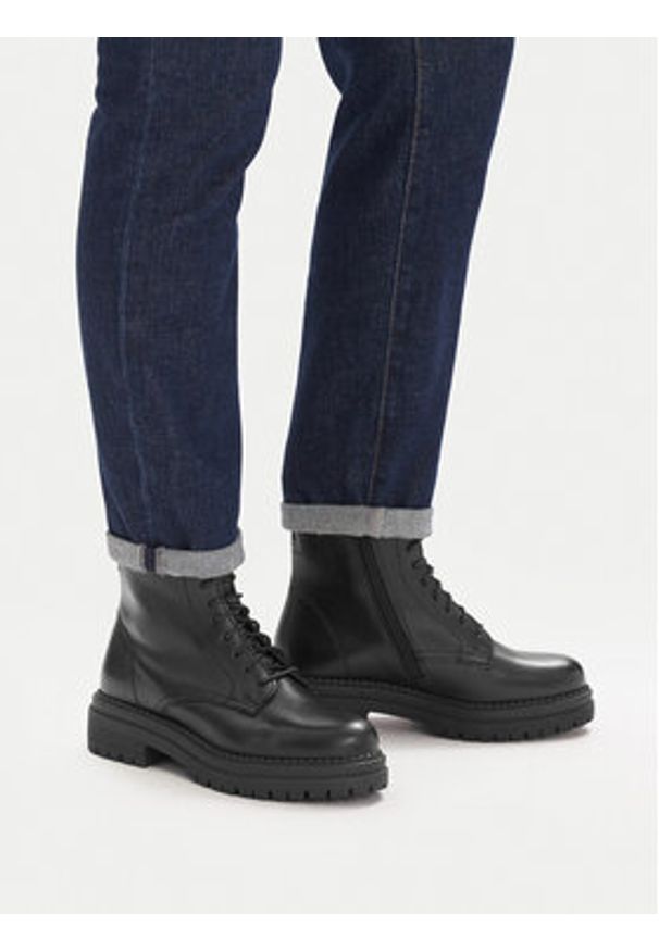 Lasocki Trzewiki CEO-RST-WHETHER-29 Czarny. Kolor: czarny. Materiał: skóra
