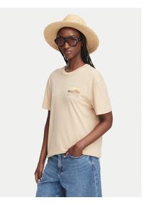 Billabong T-Shirt Sun Phased EBJZT00423 Beżowy Oversize. Kolor: beżowy. Materiał: bawełna #2