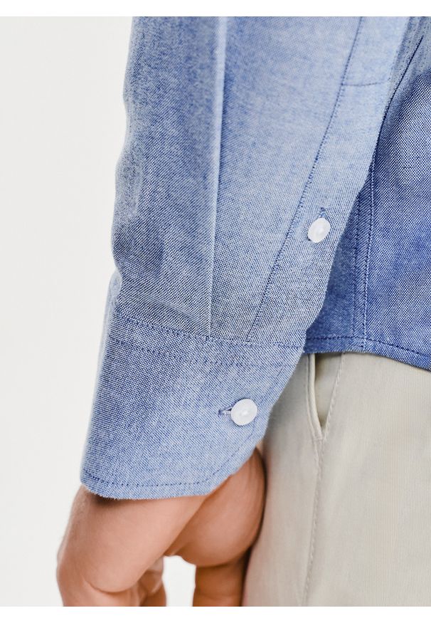 Pako Lorente - PAKO LORENTE – Koszula męska z kołnierzem na guziki. Materiał: bawełna. Długość rękawa: długi rękaw. Długość: długie