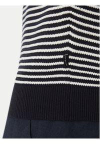 Bugatti Sweter 7400 75513C Granatowy Regular Fit. Kolor: niebieski. Materiał: bawełna #4