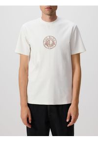 Reserved - T-shirt regular z merceryzowaną bawełną - złamana biel. Materiał: bawełna