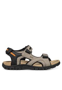 Geox Sandały Uomo Sandal Strada U8224D 000EK C5004 Beżowy. Kolor: beżowy. Materiał: skóra #1