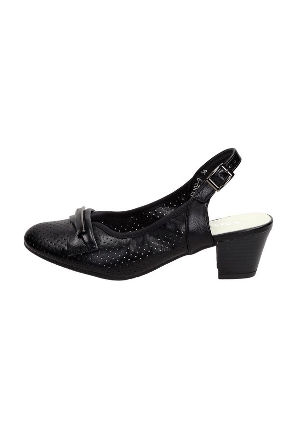 M.Daszyński - Czarne czółenka damskie M.DASZYŃSKI SA102-9. Kolor: czarny. Materiał: skóra