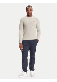 Aeronautica Militare Sweter 252MA1571UL00409 Beżowy Slim Fit. Kolor: beżowy. Materiał: bawełna #4