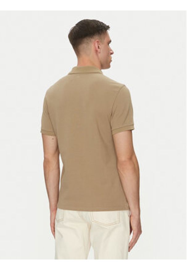 AMI PARIS - AMI Paris Polo HPL060.760 Khaki Regular Fit. Typ kołnierza: polo. Kolor: brązowy. Materiał: bawełna