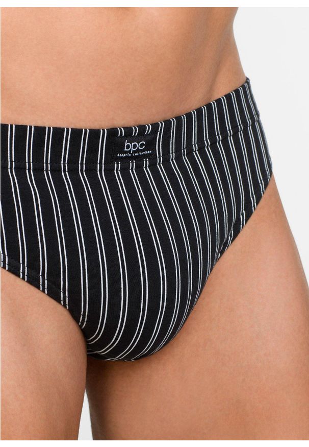 bonprix - Slipy z bawełną (5 par). Kolor: czarny. Materiał: bawełna