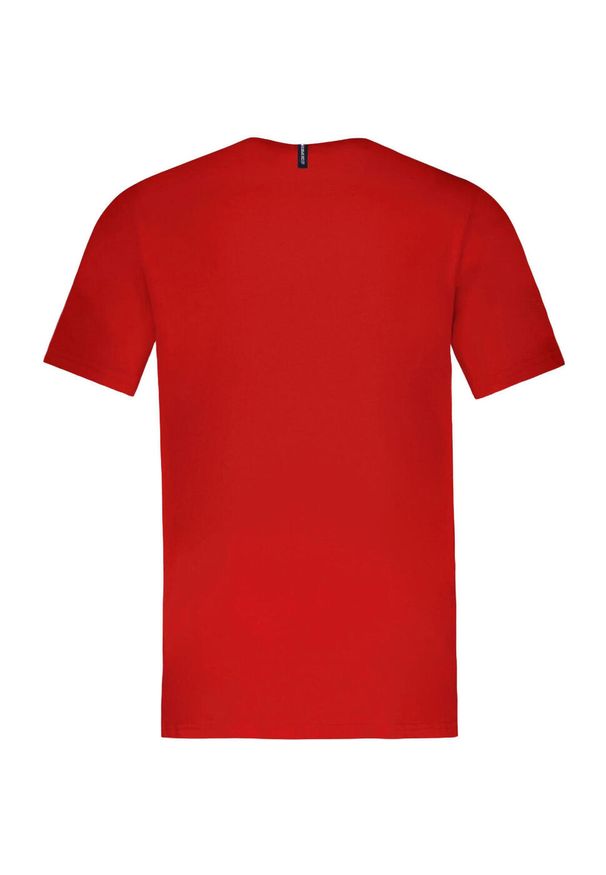 Podkoszulek Le Coq Sportif Ess Tee Ss, Mężczyźni. Kolor: czerwony. Materiał: bawełna, materiał
