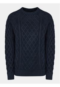 INDICODE Sweter Bussel 35-597 Granatowy Regular Fit. Kolor: niebieski. Materiał: bawełna