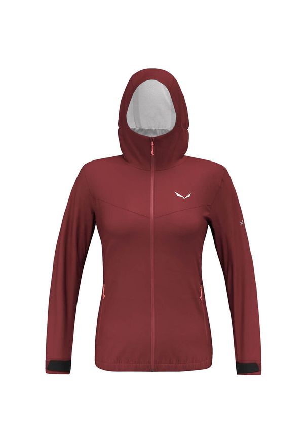 Kurtka przeciwdeszczowa damska Salewa Puez Aqua 4 PTX 2.5L Jacket. Kolor: czerwony. Sport: turystyka piesza