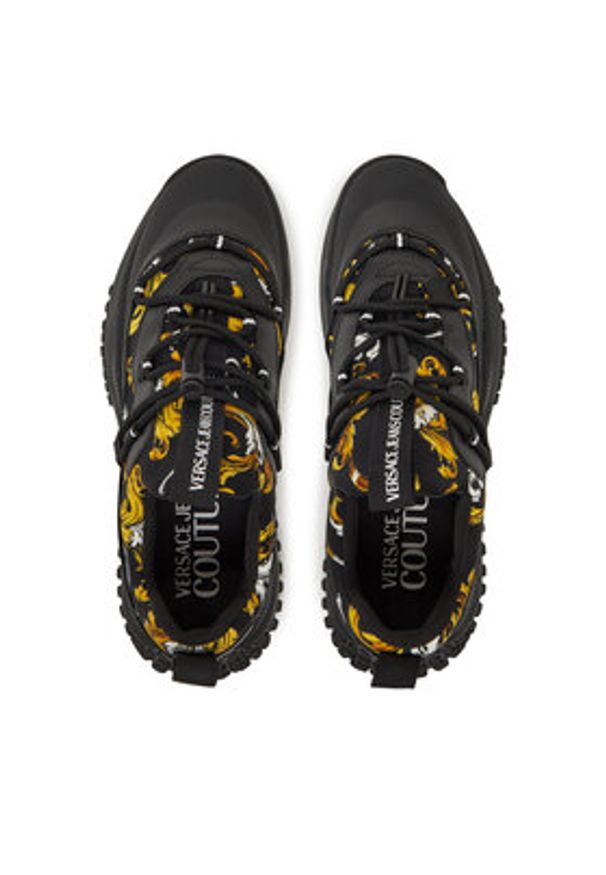 Versace Jeans Couture Sneakersy 78YA3SN2 Czarny. Kolor: czarny. Materiał: materiał