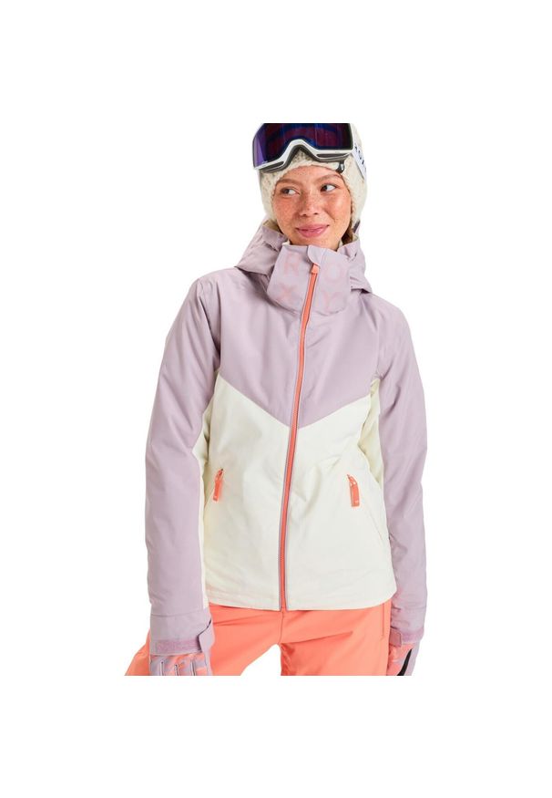 Roxy - Kurtka do sportów zimowych techniczna damska FREE JET BLOCK 10K. Kolor: fioletowy. Sezon: zima. Sport: narciarstwo