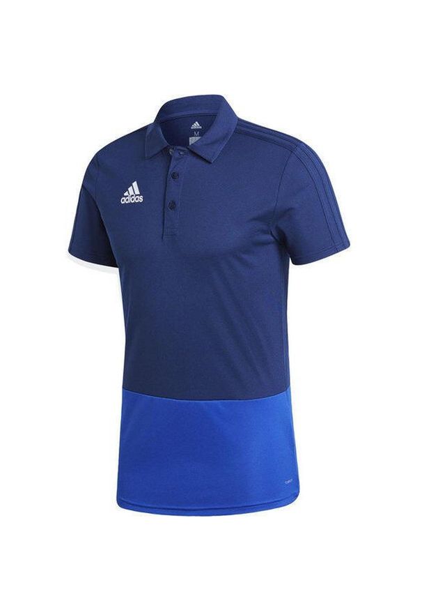 Polo Męskie Adidas Condivo 18 Granatowe XL - Sportowe i Wygodne. Typ kołnierza: polo. Kolor: czerwony, niebieski, wielokolorowy. Materiał: poliester. Sport: piłka nożna