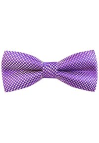 Modini - Fioletowa mucha w kratkę C19. Kolor: fioletowy. Materiał: poliester, tkanina. Wzór: kratka. Styl: elegancki #1