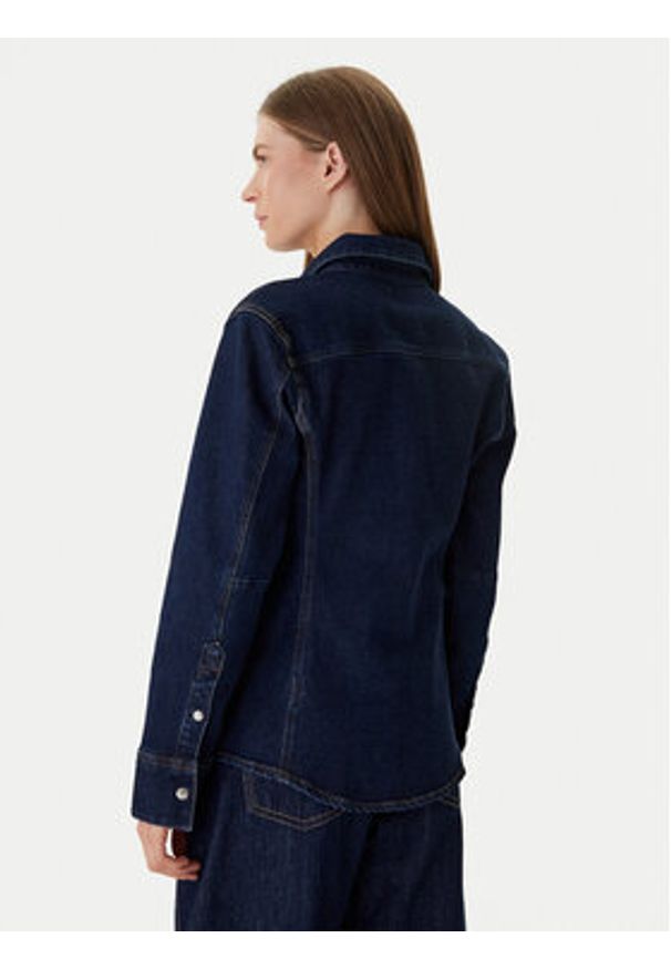 Calvin Klein Jeans Koszula jeansowa LV047E709G Granatowy. Kolor: niebieski. Materiał: bawełna