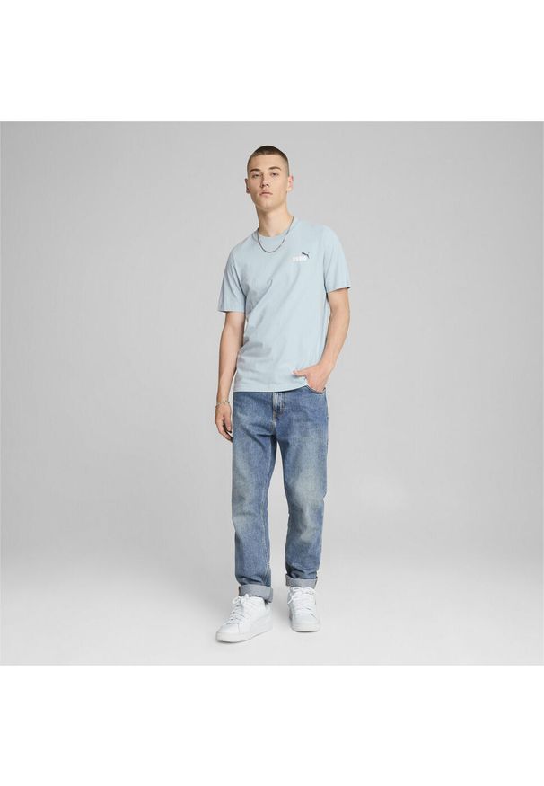 Koszulka Sportowa Męska Puma Ess+ 2 Col Small Logo. Kolor: niebieski