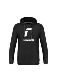 Bluza dresowa męska Reusch Hoodie. Kolor: czarny. Materiał: dresówka