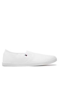 TOMMY HILFIGER - Tommy Hilfiger Tenisówki Canvas Slip-On Sneaker FW0FW07806 Biały. Zapięcie: bez zapięcia. Kolor: biały. Materiał: materiał