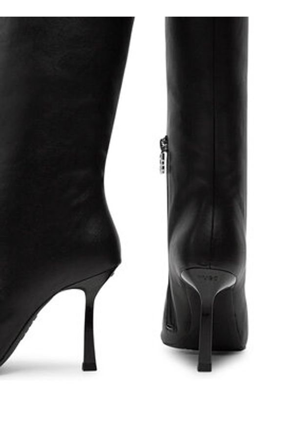 Hugo - HUGO Kozaki Katniss 50523203 Czarny. Kolor: czarny. Materiał: skóra