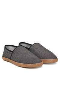 TOMMY HILFIGER - Tommy Hilfiger Espadryle Hilfiger Chambray Espadrille FM0FM05391 Czarny. Kolor: czarny. Materiał: materiał