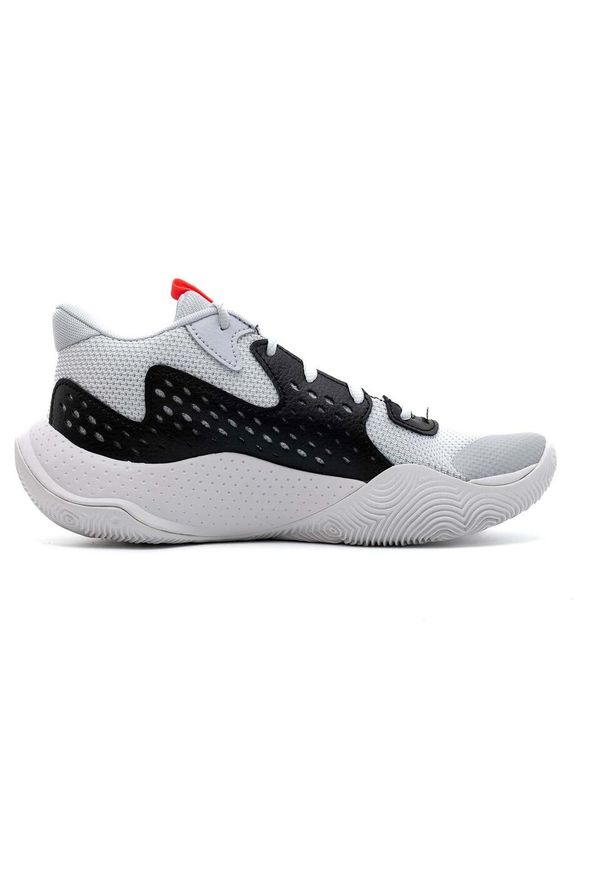 Buty Koszykówki Under Armour Ua Jet '23 Dorosłych. Kolor: biały, wielokolorowy, szary. Materiał: guma, skóra, tkanina. Sport: koszykówka