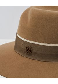 MAISON MICHEL PARIS - Beżowy kapelusz Virginie. Kolor: beżowy. Materiał: futro. Wzór: aplikacja. Styl: klasyczny #4