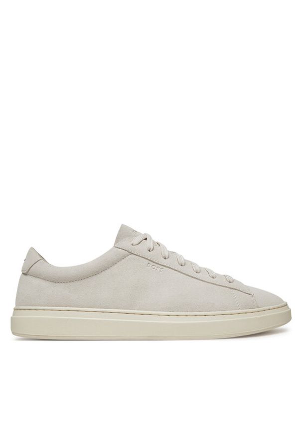 BOSS Sneakersy Kieran_Tenn_sd 50541868 Biały. Kolor: biały. Materiał: skóra, zamsz
