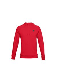 Bluza z kapturem Under Armour Rival Fleece, Mężczyźni. Typ kołnierza: kaptur. Kolor: czerwony. Materiał: bawełna, materiał