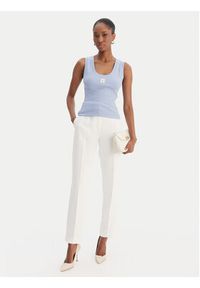 Fracomina Top FP26ST2001J40101 Błękitny Slim Fit. Kolor: niebieski. Materiał: bawełna #3