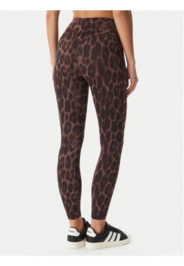 Adidas - adidas Legginsy Optime Power Leopard KF9094 Brązowy Slim Fit. Kolor: brązowy. Materiał: syntetyk