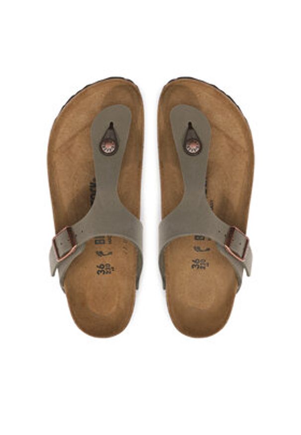 Birkenstock Japonki Gizeh Bs 0043393 Szary. Kolor: szary. Materiał: skóra