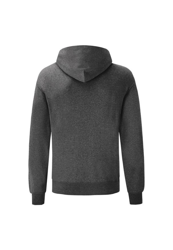 FRUIT OF THE LOOM - Męska Bluza Z Kapturem Classic Heather Full Zip. Typ kołnierza: kaptur. Kolor: szary