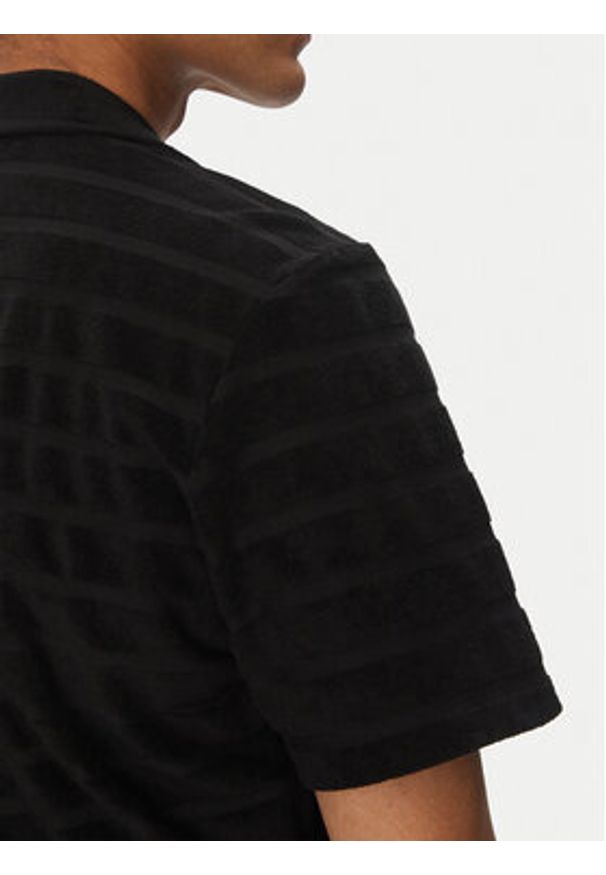 Hugo - HUGO Koszula Ellino 50539351 Czarny Relaxed Fit. Kolor: czarny. Materiał: bawełna