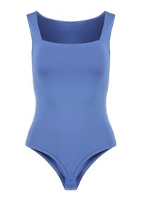 Born2be - Niebieskie Body Hyrmime. Typ kołnierza: dekolt kwadratowy. Kolor: niebieski. Materiał: jeans, dzianina. Długość rękawa: bez rękawów. Sezon: lato. Styl: klasyczny