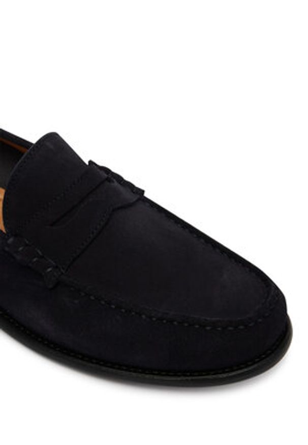 BOSS Półbuty Tevan 50563161 Granatowy. Kolor: niebieski. Materiał: skóra, zamsz