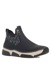 Rieker Półbuty 45957-00 Czarny. Kolor: czarny. Materiał: materiał #3