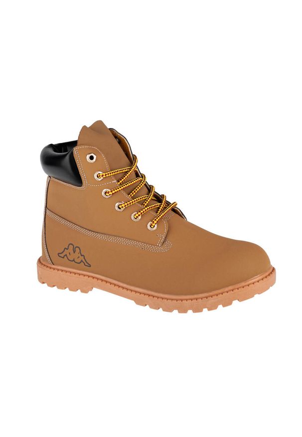 Buty do chodzenia męskie Kappa Kombo Mid. Okazja: na co dzień. Wysokość cholewki: za kostkę. Zapięcie: sznurówki. Kolor: brązowy. Materiał: skóra, syntetyk, materiał. Szerokość cholewki: normalna. Sezon: zima. Styl: casual. Sport: turystyka piesza