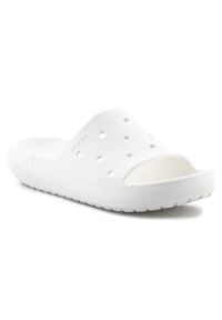Klapki Crocs Classic Slide v2 U 209401-100 białe. Okazja: na spacer, na plażę. Kolor: biały. Materiał: materiał. Sezon: lato