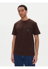 DC Shoes T-Shirt ADYZT05377 Brązowy Heritage Fit. Kolor: brązowy. Materiał: bawełna