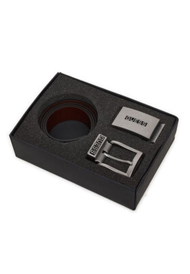 Guess Pasek Męski M4BZ34 L0OK0 Czarny. Kolor: czarny. Materiał: skóra