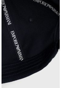 Emporio Armani czapka bawełniana 627869.2R556 kolor granatowy z aplikacją. Kolor: niebieski. Materiał: bawełna. Wzór: aplikacja #4