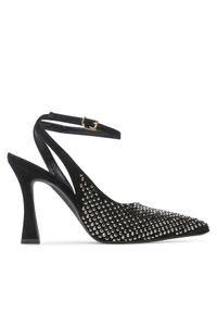 Pinko - PINKO Sandały Lisette Slingback PE 23 BLKS1 100566 A0N6 Czarny. Kolor: czarny. Materiał: skóra, zamsz