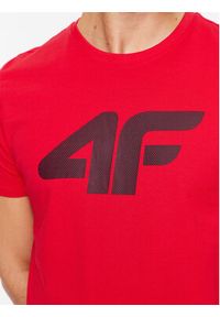 4f - 4F T-Shirt 4FAW23TTSHM0877 Czerwony Regular Fit. Kolor: czerwony. Materiał: bawełna #7