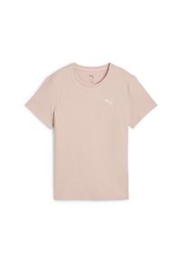 Puma - Damska koszulka HER PUMA Rose Quartz Pink. Kolor: różowy. Materiał: materiał. Wzór: haft