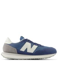 Buty New Balance MS237LBW - granatowe. Kolor: niebieski. Materiał: guma, skóra, syntetyk, materiał, zamsz. Szerokość cholewki: normalna