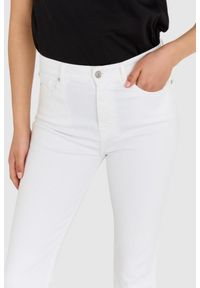 7 FOR ALL MANKIND Białe jeansy damskie z poszerzoną surowo zakończoną nogawką HW Slim Kick, Rozmiar 26. Kolor: biały #5