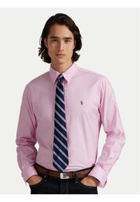 Polo Ralph Lauren Koszula 710P06688003 Różowy Custom Fit. Typ kołnierza: polo. Kolor: różowy. Materiał: bawełna