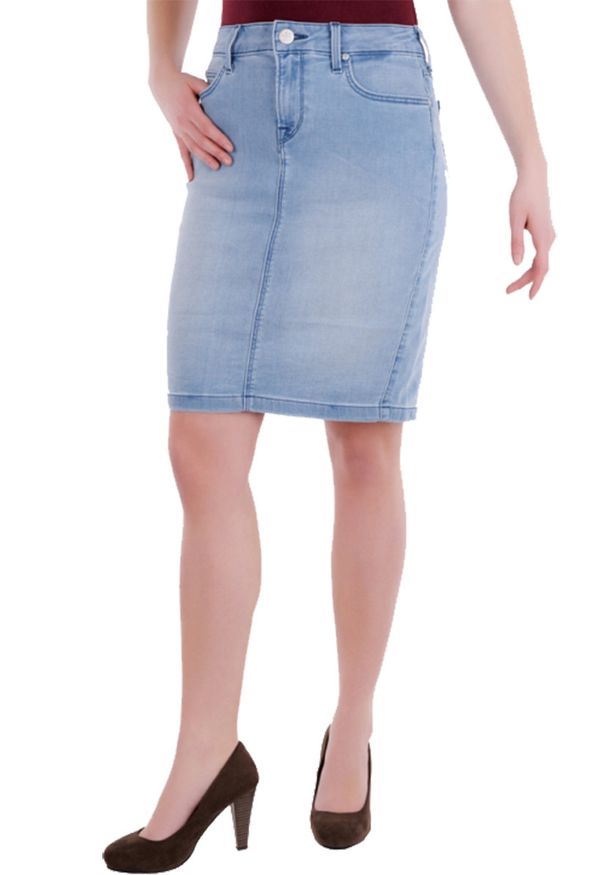 Lee - LEE PENCIL SKIRT DAMSKA SPÓDNICA JEANSOWA PALE RIDER L38GRKXS. Materiał: jeans