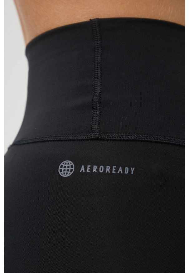 adidas Performance legginsy treningowe Optime damskie kolor czarny gładkie. Kolor: czarny. Materiał: skóra, lycra, materiał, włókno. Wzór: gładki. Styl: sportowy. Sport: fitness
