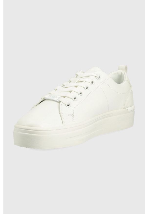 Aldo sneakersy MEADOW kolor biały. Nosek buta: okrągły. Zapięcie: sznurówki. Kolor: biały. Obcas: na platformie
